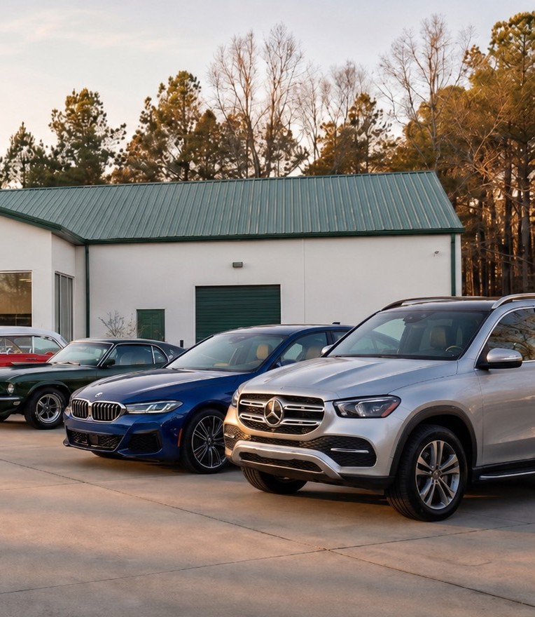 Cars waiting on the lot